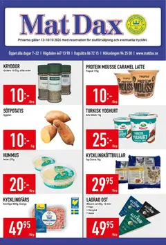 Förhandsgranska reklamblad Matdax erbjudanden från butik Matdax gäller från 12/10/2026