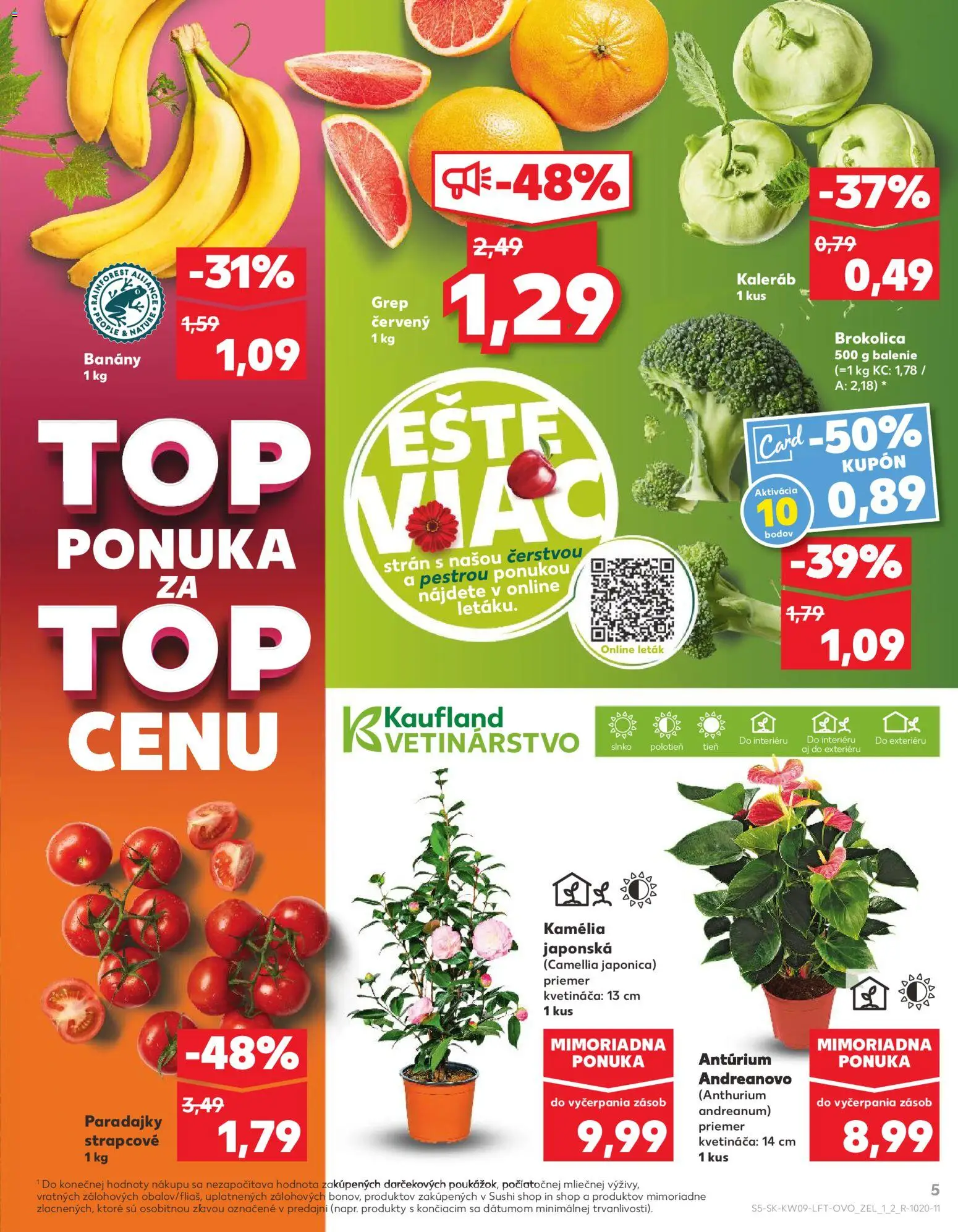 Náhľad Kaufland letáku platného od 26.02.2026 - Sushi, Paradajky, Brokolica, Grapefruit, Grep, Kaleráb, Banány