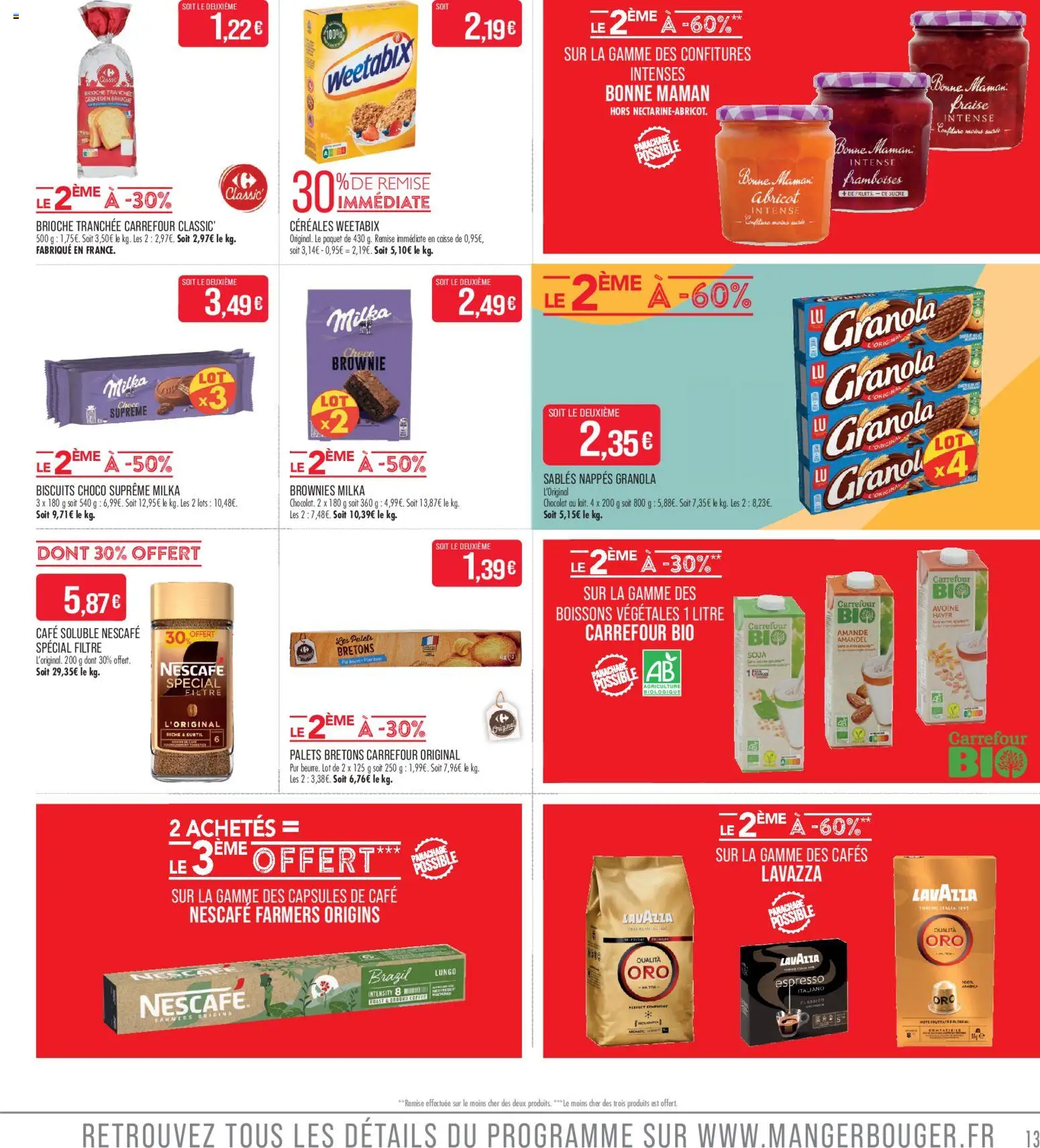 Prévisualisation de Match Supermarché - La match mania du magasin Match Supermarché formulaire valide 27/10/2026 - Chocolat, Biscuits, Abricot, Bonne Maman, Capsules, Café soluble, Boissons, Brioche tranchée
