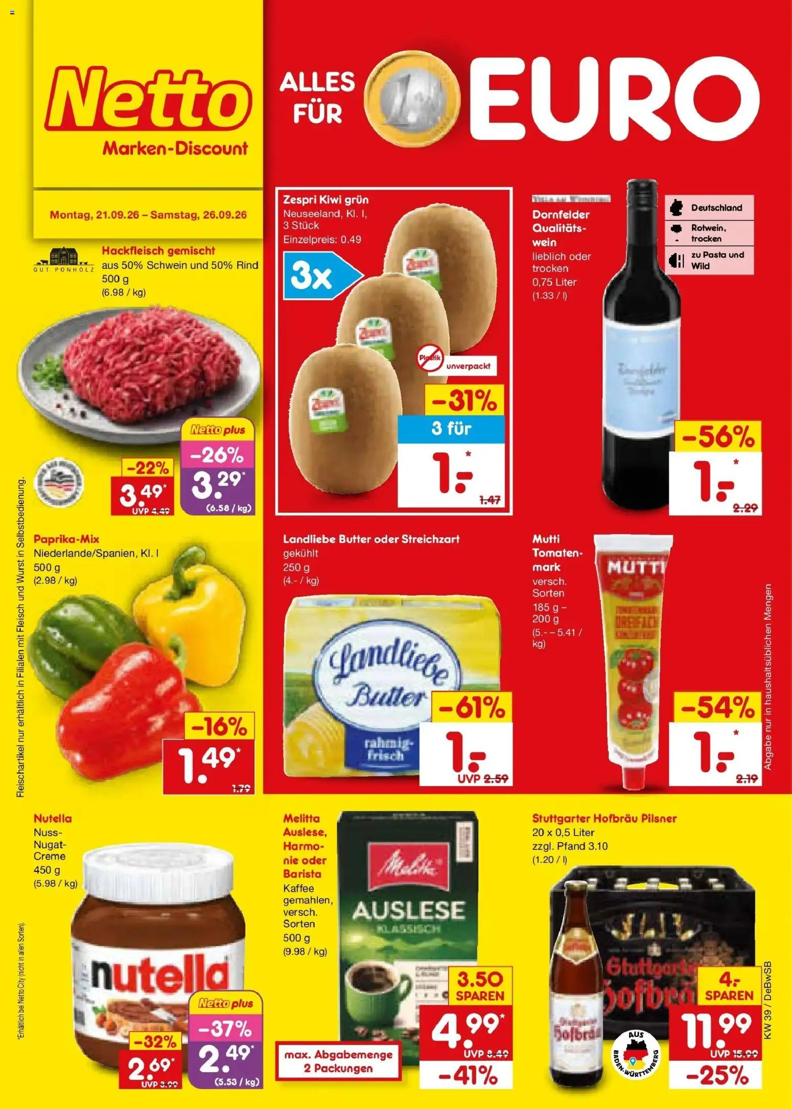 Vorschau von dem Prospekt des Geschäftes Netto Marken-Discount, gültig ab dem 21.09.2026