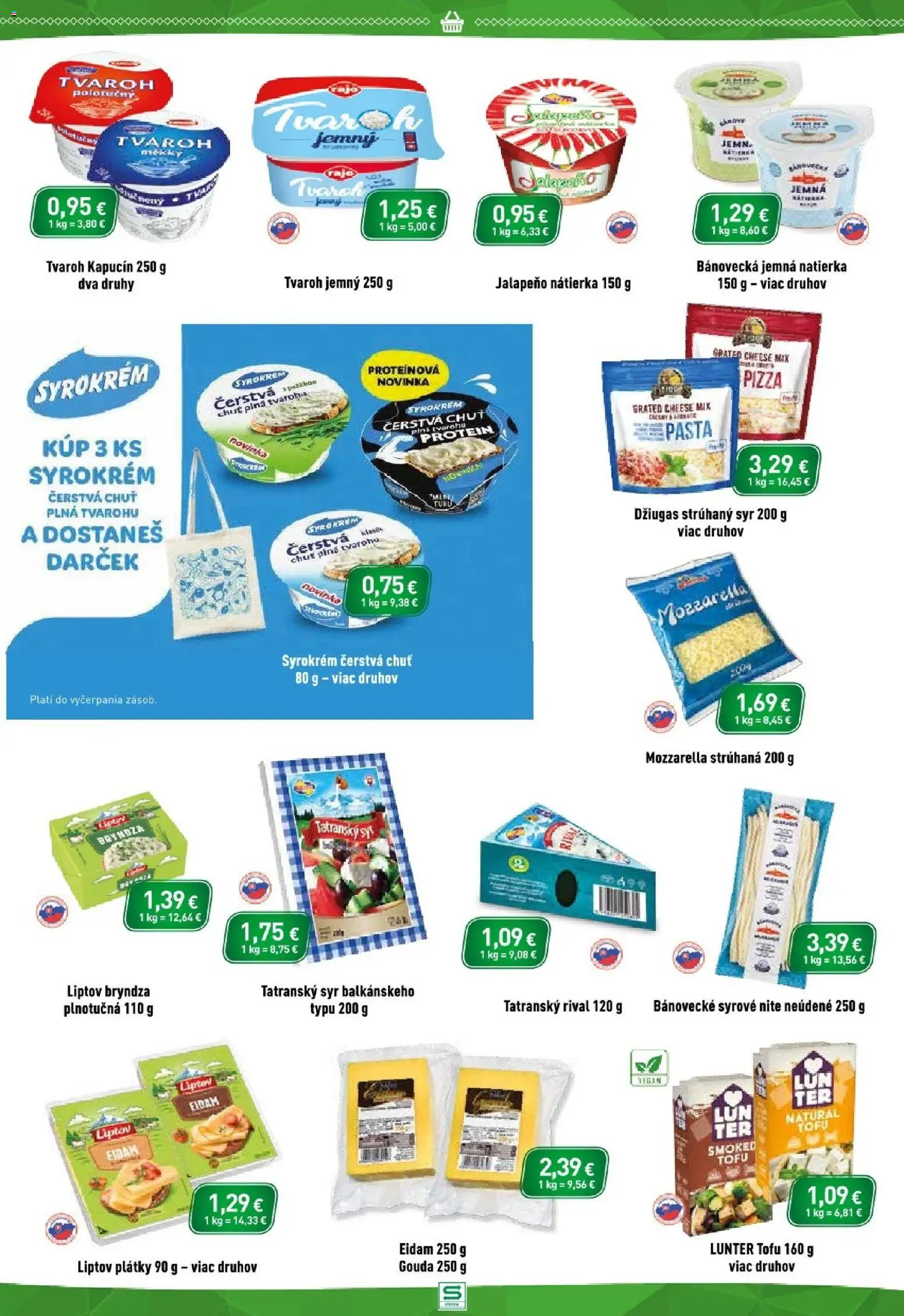 Náhľad Sintra letáku platného od 15.10.2026 - Pizza, Protein, Syr, Tvaroh, Tofu, Gouda, Eidam, Strúhaný syr