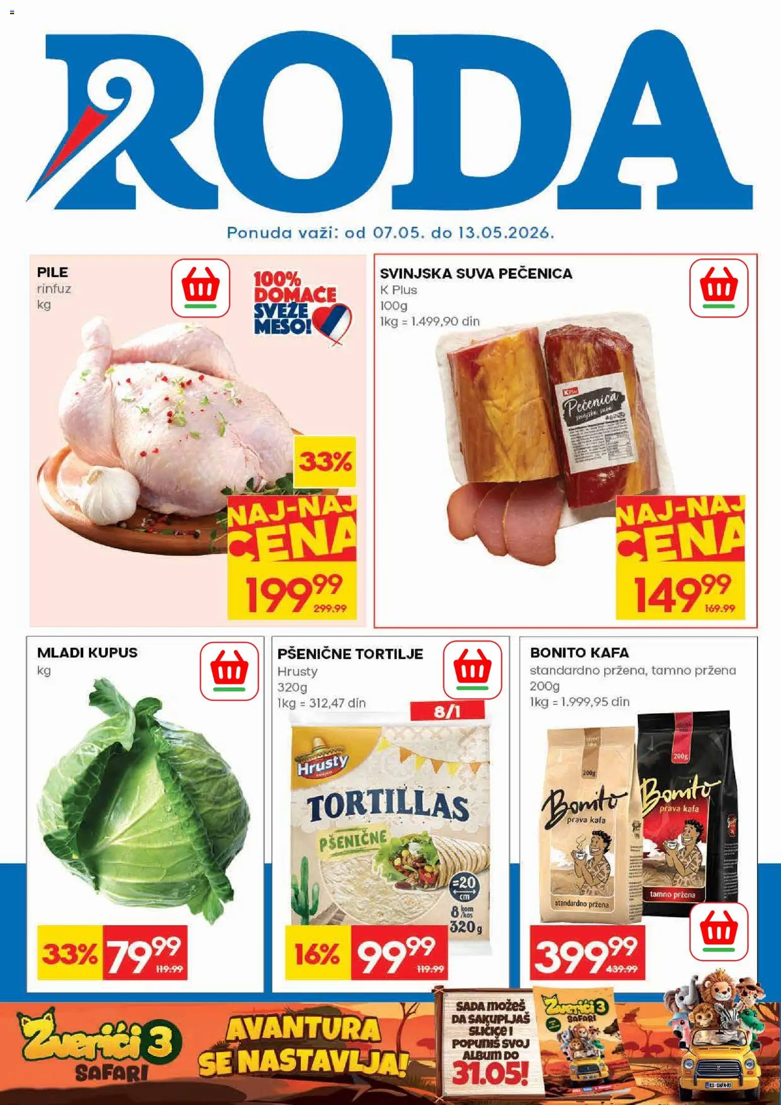 Pregled Roda kataloga - važi od 07.05.2026
