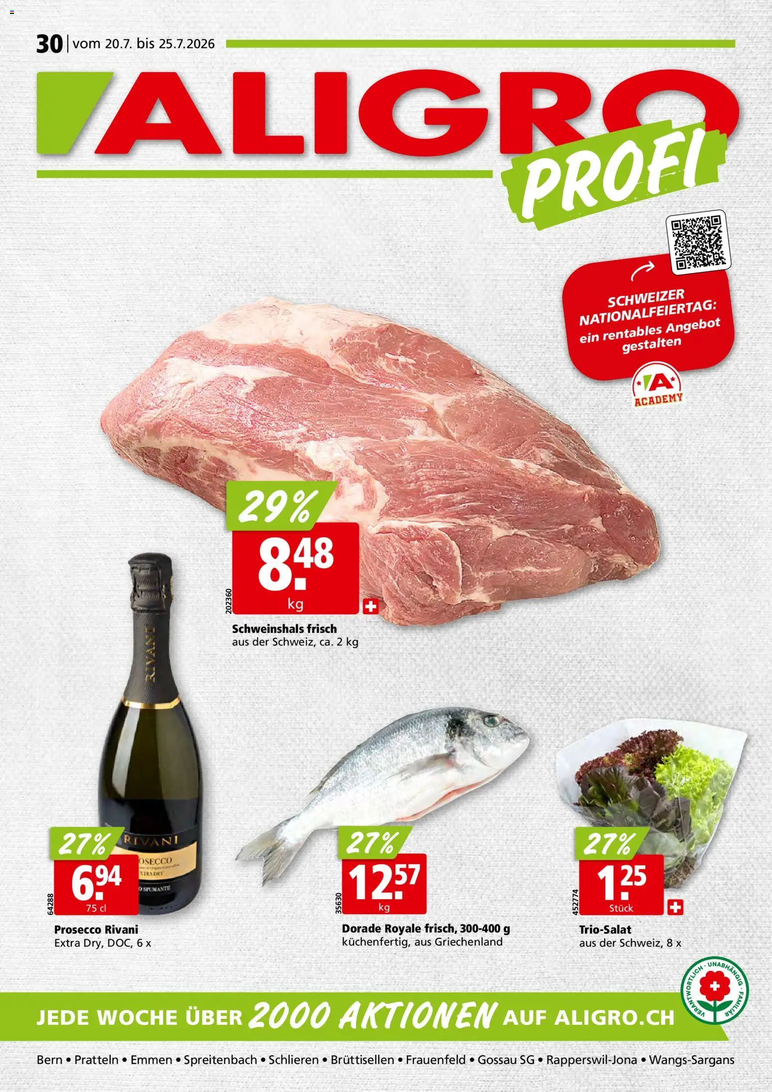 Vorschau des Merkblatts Aligro aktionen vom Shop Aligro gültig von 20.07.2026 bis 25.07.2026 - Prosecco