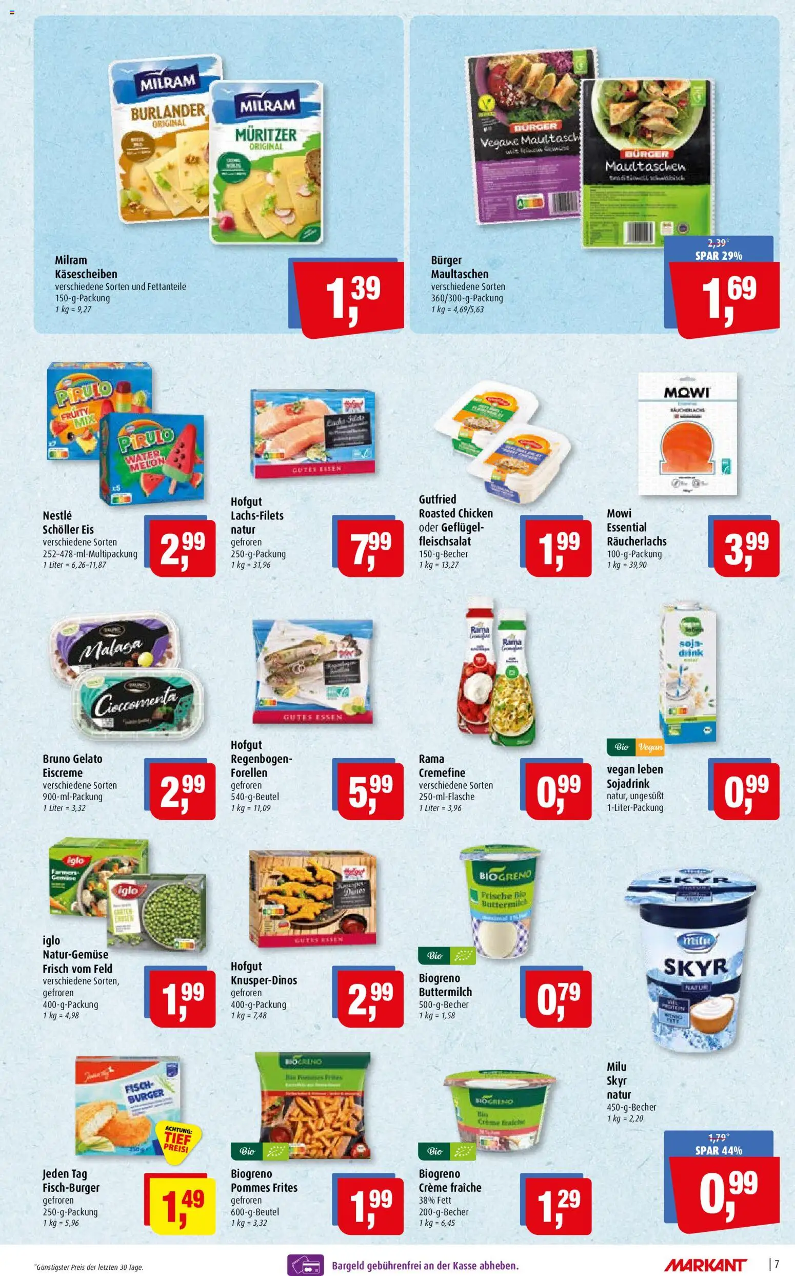 Vorschau von dem Prospekt des Geschäftes Markant, gültig ab dem 02.11.2026 - Eis, Pommes, Skyr, Maultaschen, Buttermilch, Rama, Iglo, Eiscreme