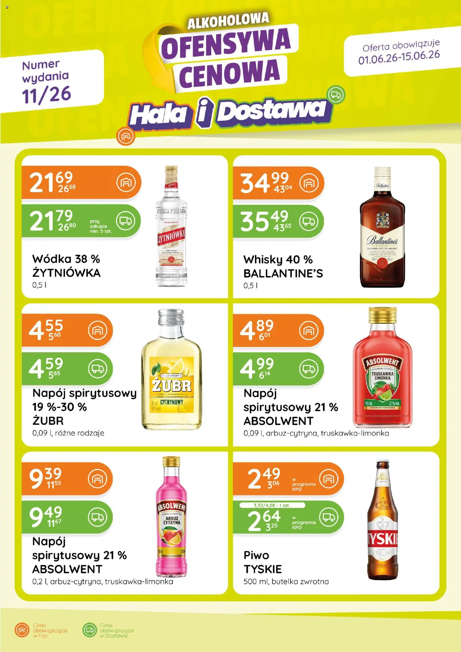 Pogląd gazetki "Eurocash gazetka - Ofensywa Alkoholowa" ze sklepu Eurocash ważnej od 01.06.2026 - Piwo, Whisky, Wódka, Arbuz, Cytryna, Limonka, Tyskie, Scotch whisky