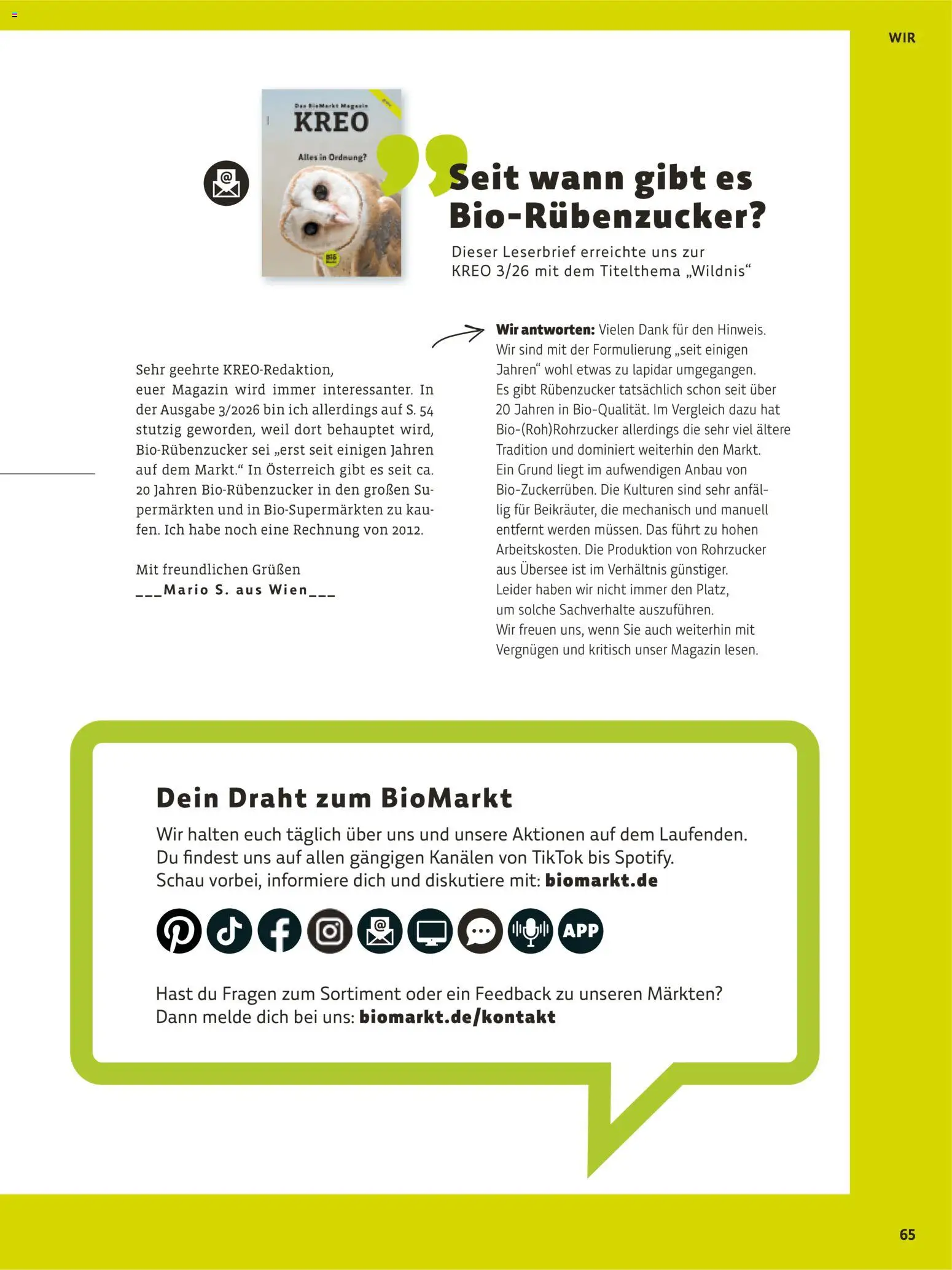 Vorschau von dem Prospekt des Geschäftes BioMarkt, gültig ab dem 26.10.2026 - Magazin