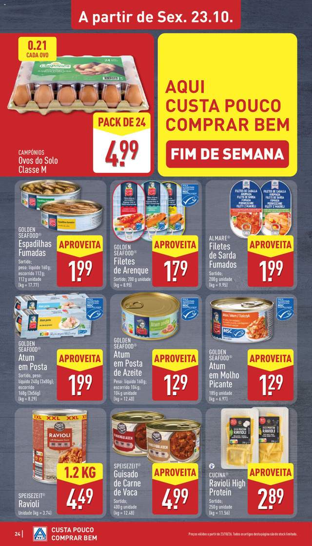 Novo folheto Aldi a partir de 19/10