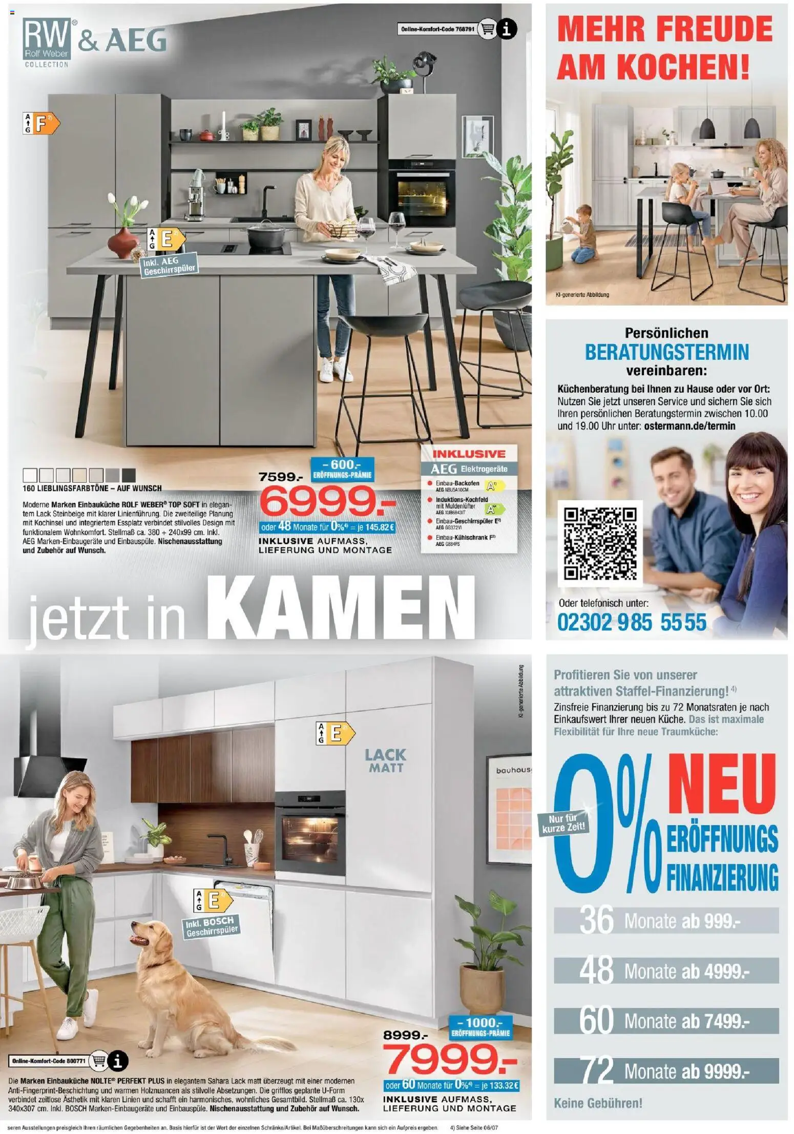 Vorschau von dem Prospekt des Geschäftes Ostermann, gültig ab dem 31.10.2026 - Uhr, Bosch, Geschirrspüler, Top, AEG, Einbauküche