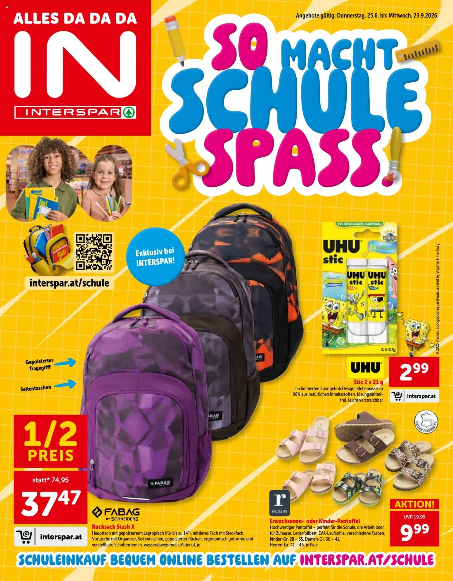 Vorschau der Angebote: Interspar Interspar Flugblatt - Schule gültig ab 25.07.2026 - Rucksack