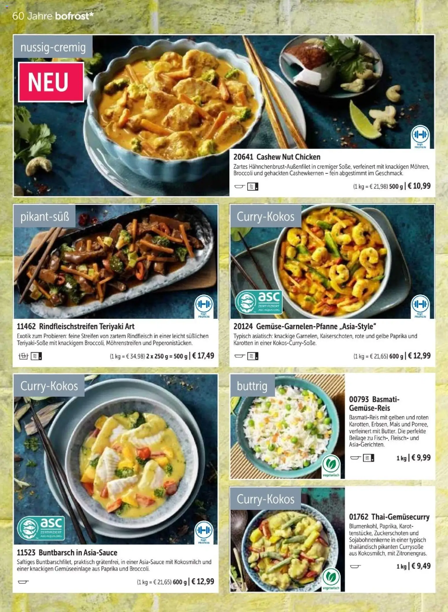 Vorschau von dem Prospekt des Geschäftes Bofrost, gültig ab dem 07.09.2026 - Fleisch, Paprika, Mais, Basmatireis, Kokosmilch, Rindfleisch, Cashew
