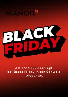 Vorschau des Merkblatts Manor Black Friday Vorankündigung vom Shop Manor gültig von 23.10.2026 bis 