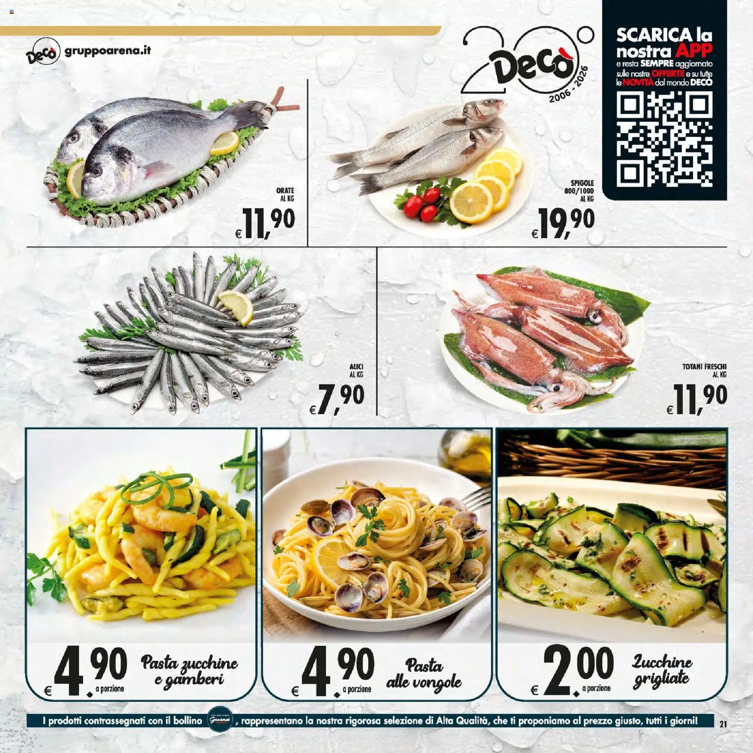 Anteprima dell'opuscolo Decò volantino Gourmet Sicilia dal negozio Decò valido da 01/09/2026 - Pasta, Zucchine, Vongole, Gamberi, Alici