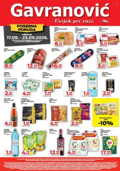 Pregled letka Gavranović Katalog trgovine Gavranović vrijedi od 17.09.2026