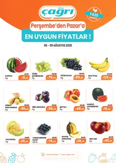 Çağrı Market Çağrı Market - Manav Katalog 06.08.2026 - Broşürünün önizlemesi