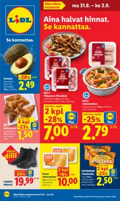 Kaupan Lidl Lidl tarjoukset esikatselu, voimassa 31/08/2026