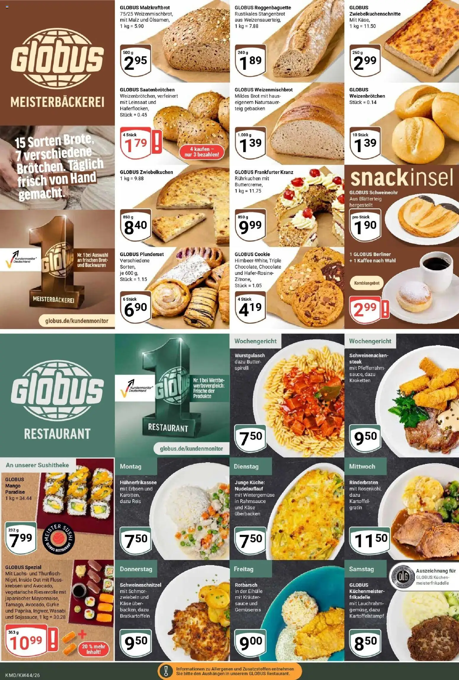 Vorschau von dem Prospekt des Geschäftes Globus, gültig ab dem 26.10.2026