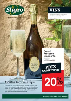 Voorbeeld van Sligro Publicité Vins van winkel Sligro geldig vanaf 30/04/2026