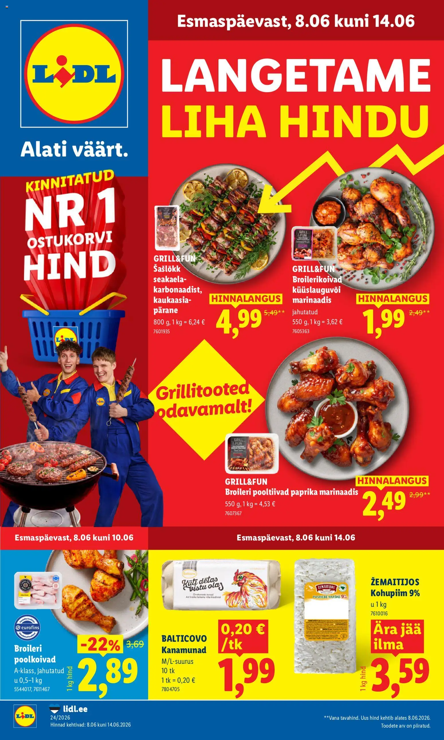 Lidl kliendilehe eelvaade alates 08.06.2026