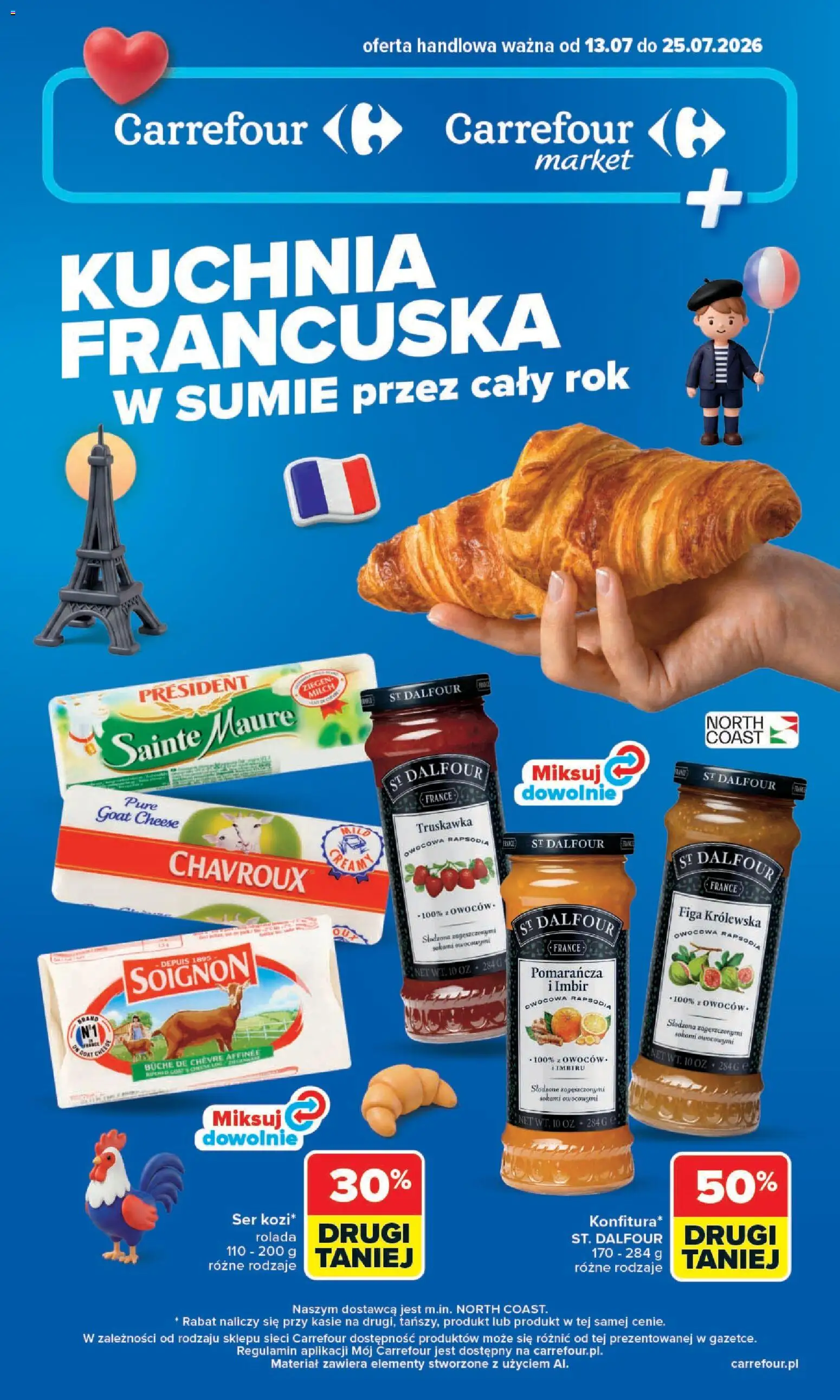 Pogląd gazetki "Carrefour gazetka - Kuchnia Francuska" ze sklepu Carrefour ważnej od 13.07.2026 - Imbir, Ser, Rolada