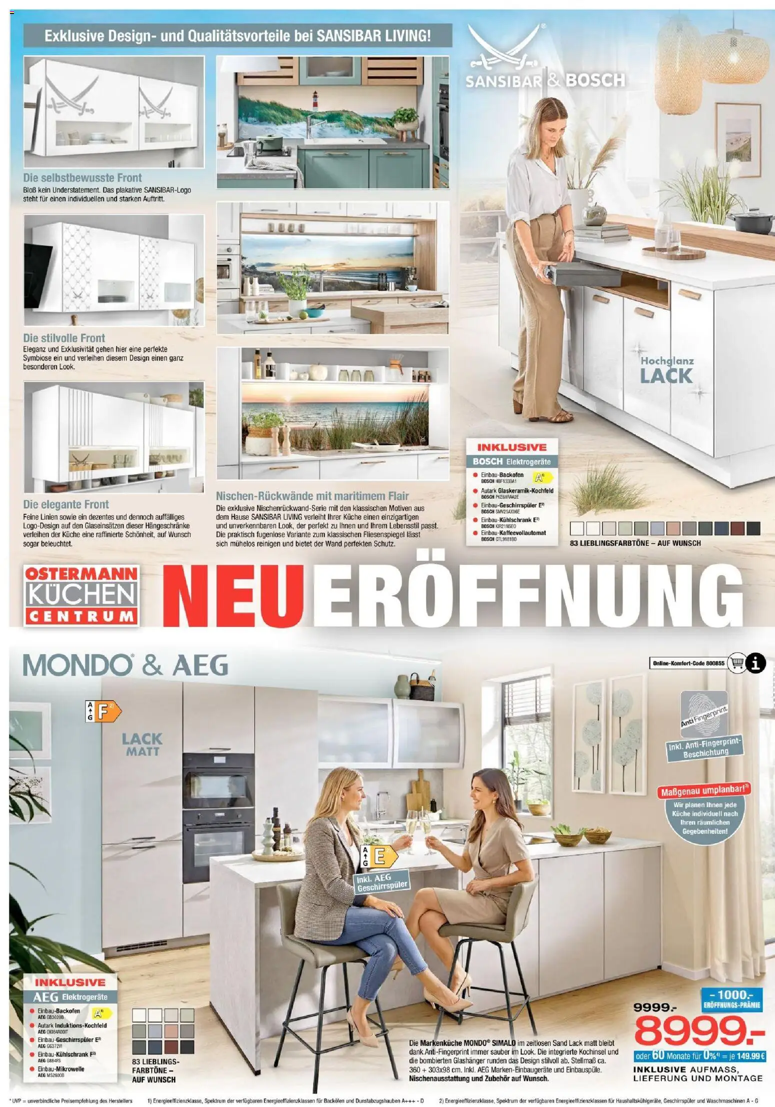 Vorschau von dem Prospekt des Geschäftes Ostermann, gültig ab dem 31.10.2026 - Bosch, Kuchen, Küche, Geschirrspüler, Backofen, AEG