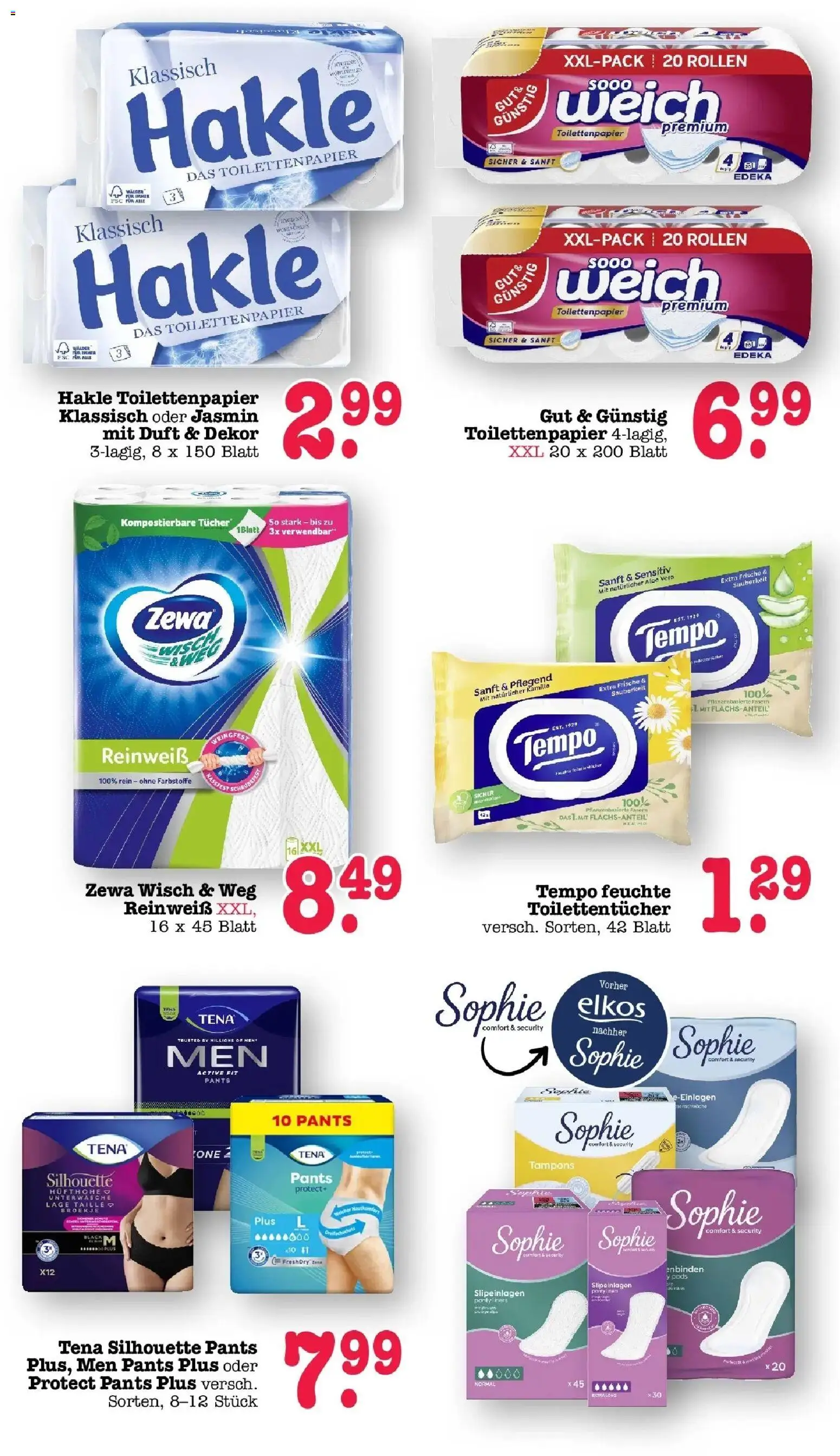 Vorschau von dem Prospekt des Geschäftes Edeka, gültig ab dem 26.10.2026 - Toilettenpapier, Tür, Unterwäsche, Tempo, Duft, Zewa