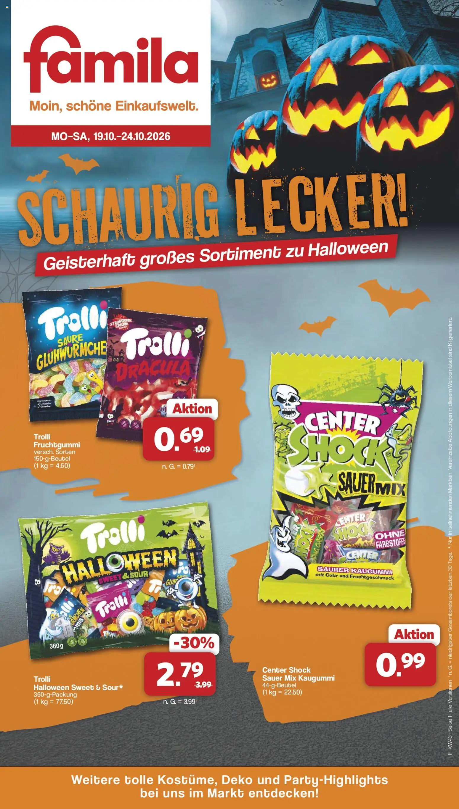 Vorschau von dem Prospekt des Geschäftes Famila Nordwest, gültig ab dem 19.10.2026 - Cola, Kaugummi
