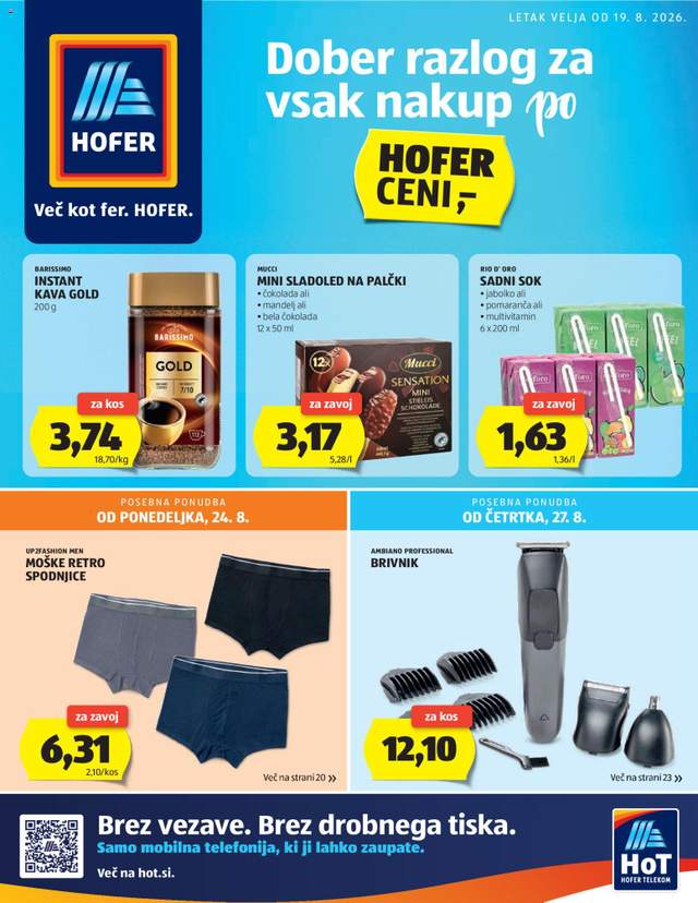 Novi Hofer katalog od 19.08.