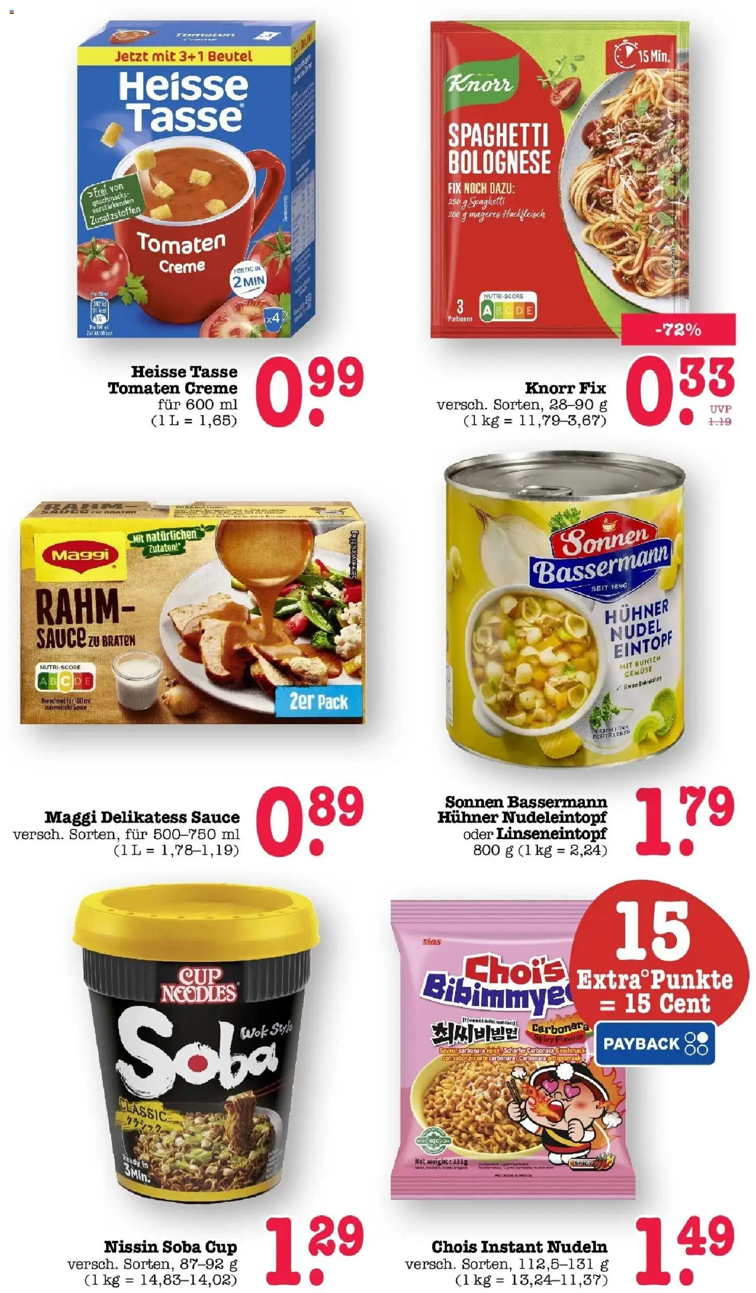 Vorschau von dem Prospekt des Geschäftes Edeka, gültig ab dem 26.10.2026 - Spaghetti, Gemüse, Nudeln, Hackfleisch, Eier, Wok, Tomaten, Knorr