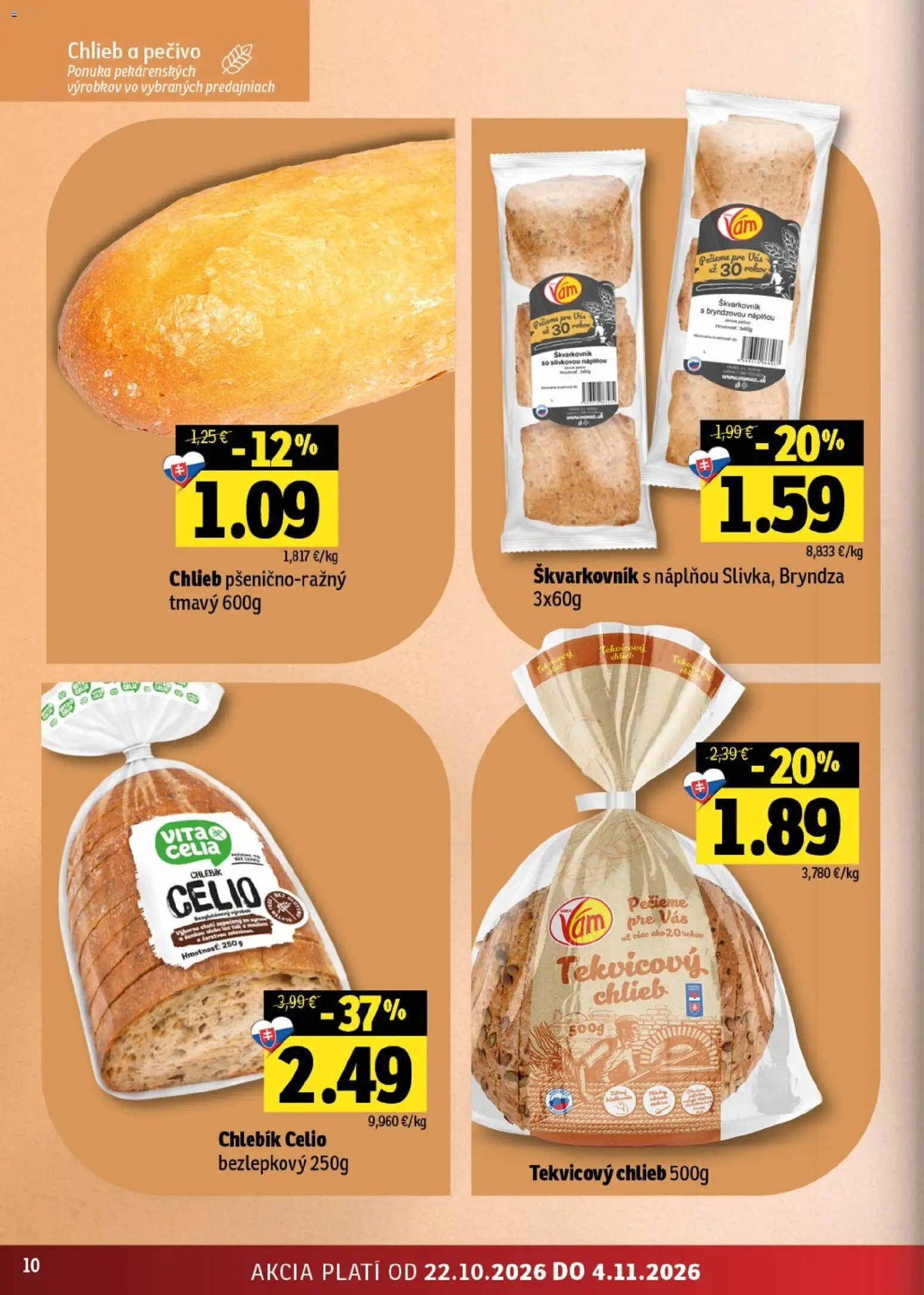 Náhľad Fresh letáku platného od 22.10.2026 - Bryndza, Chlieb, Pečivo