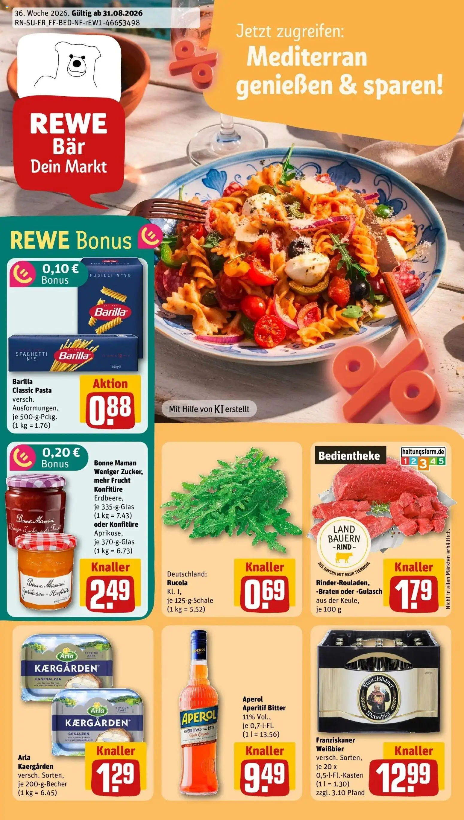 Vorschau von dem Prospekt des Geschäftes Rewe, gültig ab dem 31.08.2026