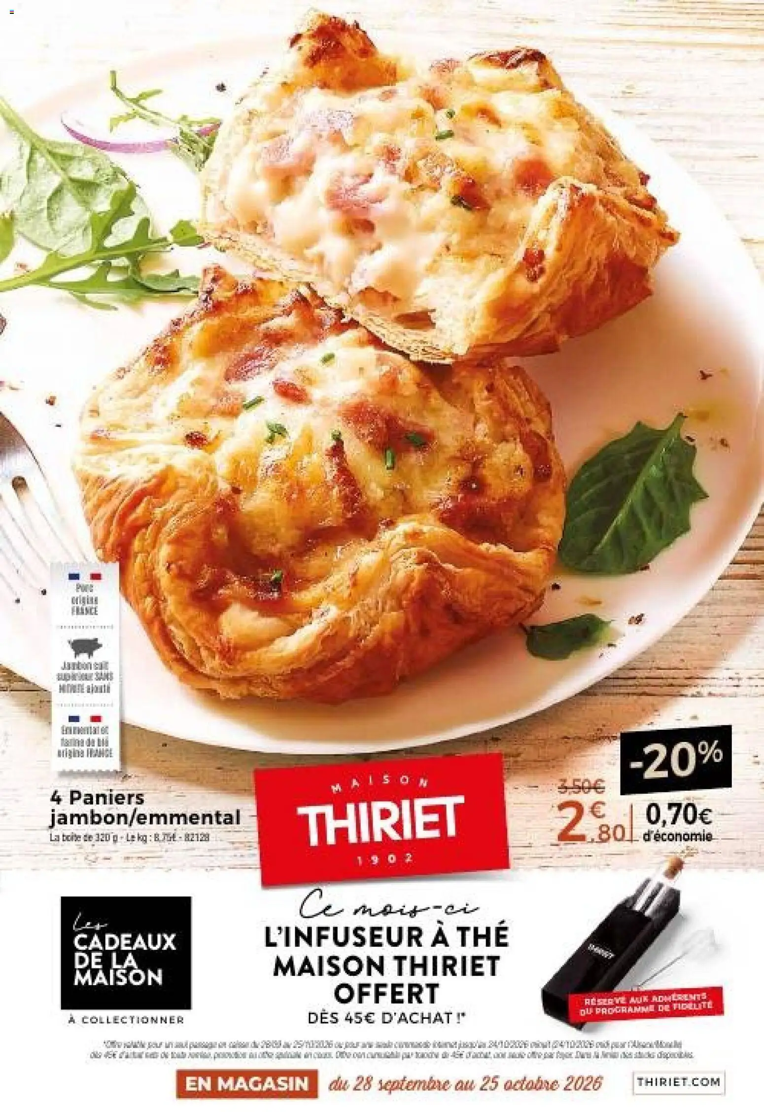 Prévisualisation de Thiriet catalogue du magasin Thiriet formulaire valide 28/09/2026 - Thé