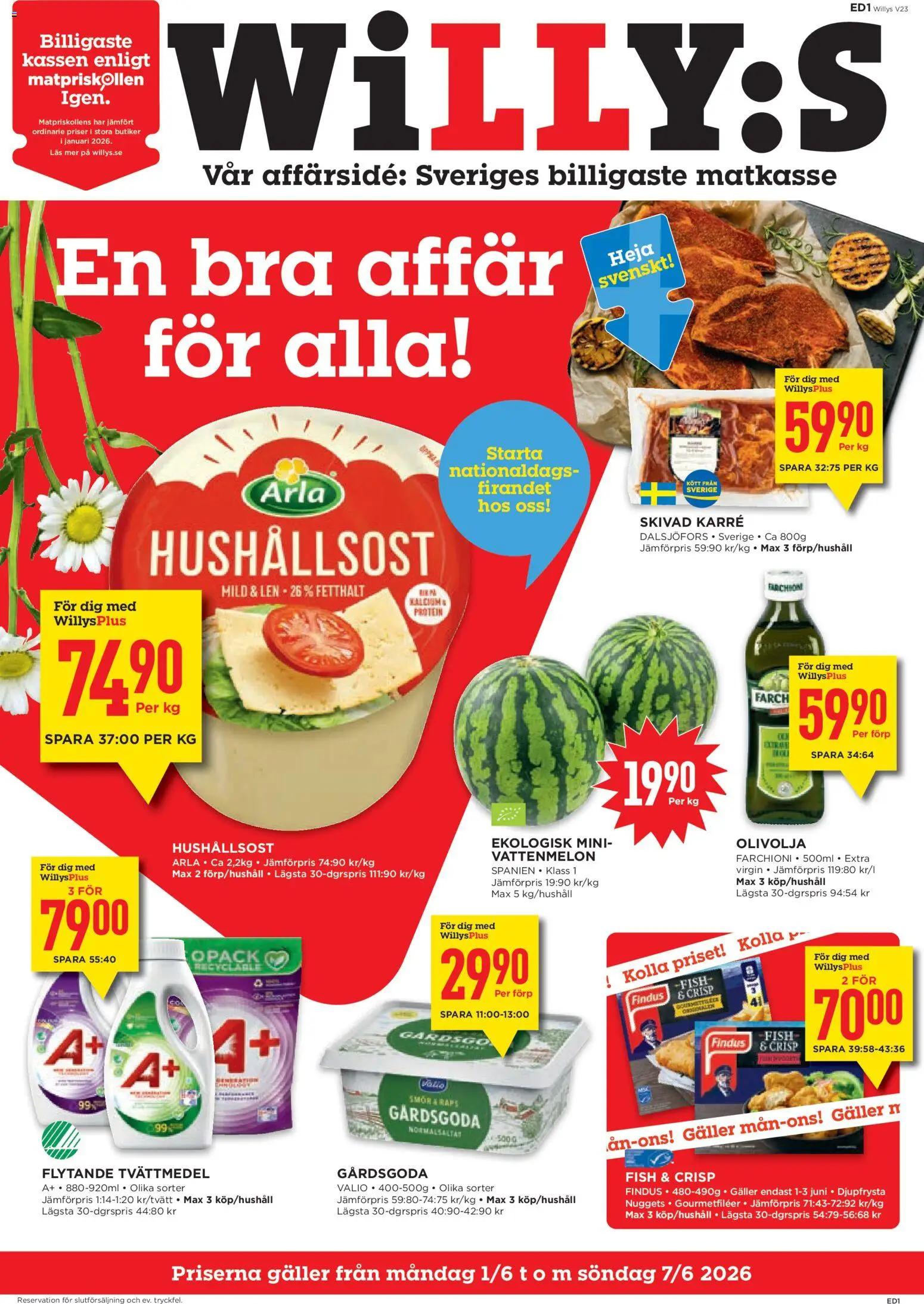 Förhandsgranska reklamblad Willys erbjudanden från butik Willys gäller från 01/06/2026