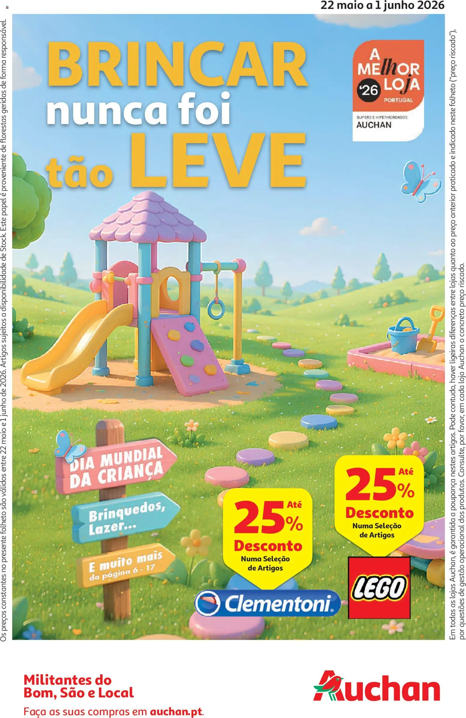 Pré-visualização do folheto da loja Auchan válida a partir de 22/05/2026 - LEGO, Faca