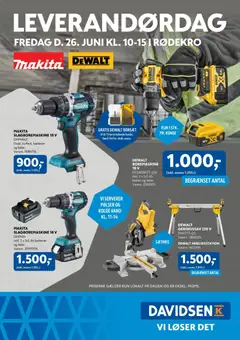Eksempel på tilbudsavis Davidsen - Leverandørdag Makita-Dewalt Rødekro fra butik Davidsen gyldig fra 26/06/2026
