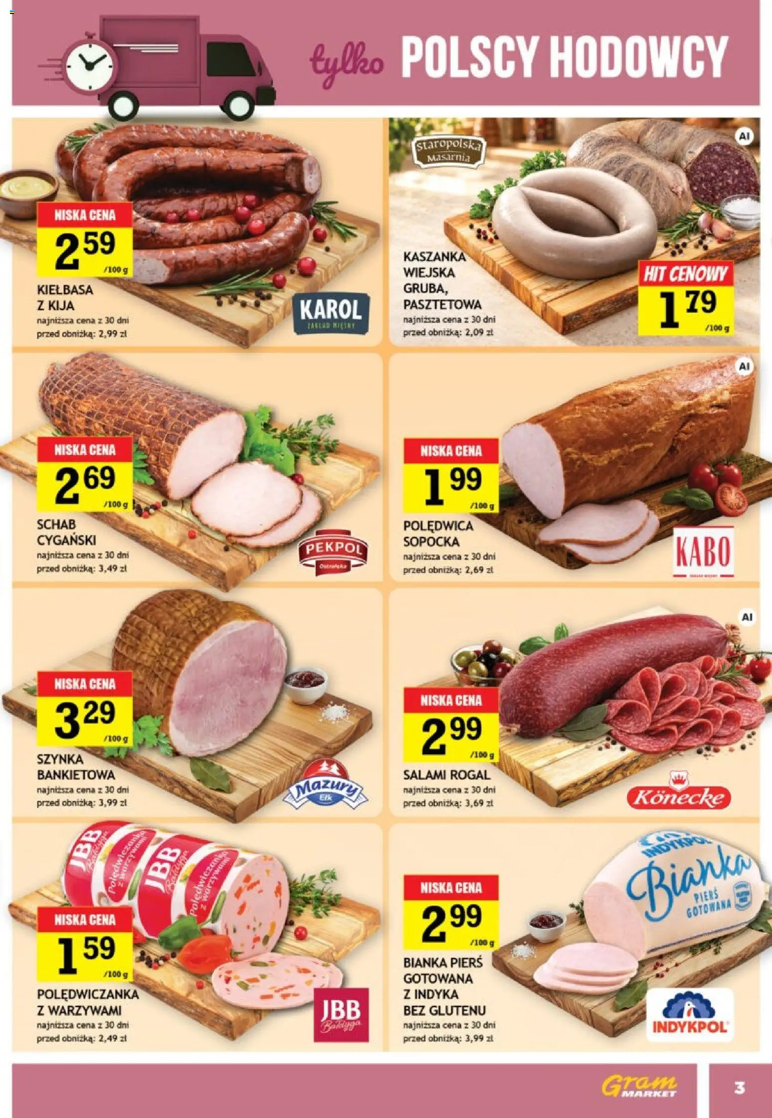 Pogląd gazetki "Gram Market gazetka" ze sklepu Gram Market ważnej od 14.10.2026 - Schab, Kiełbasa, Kaszanka, Szynka, Salami