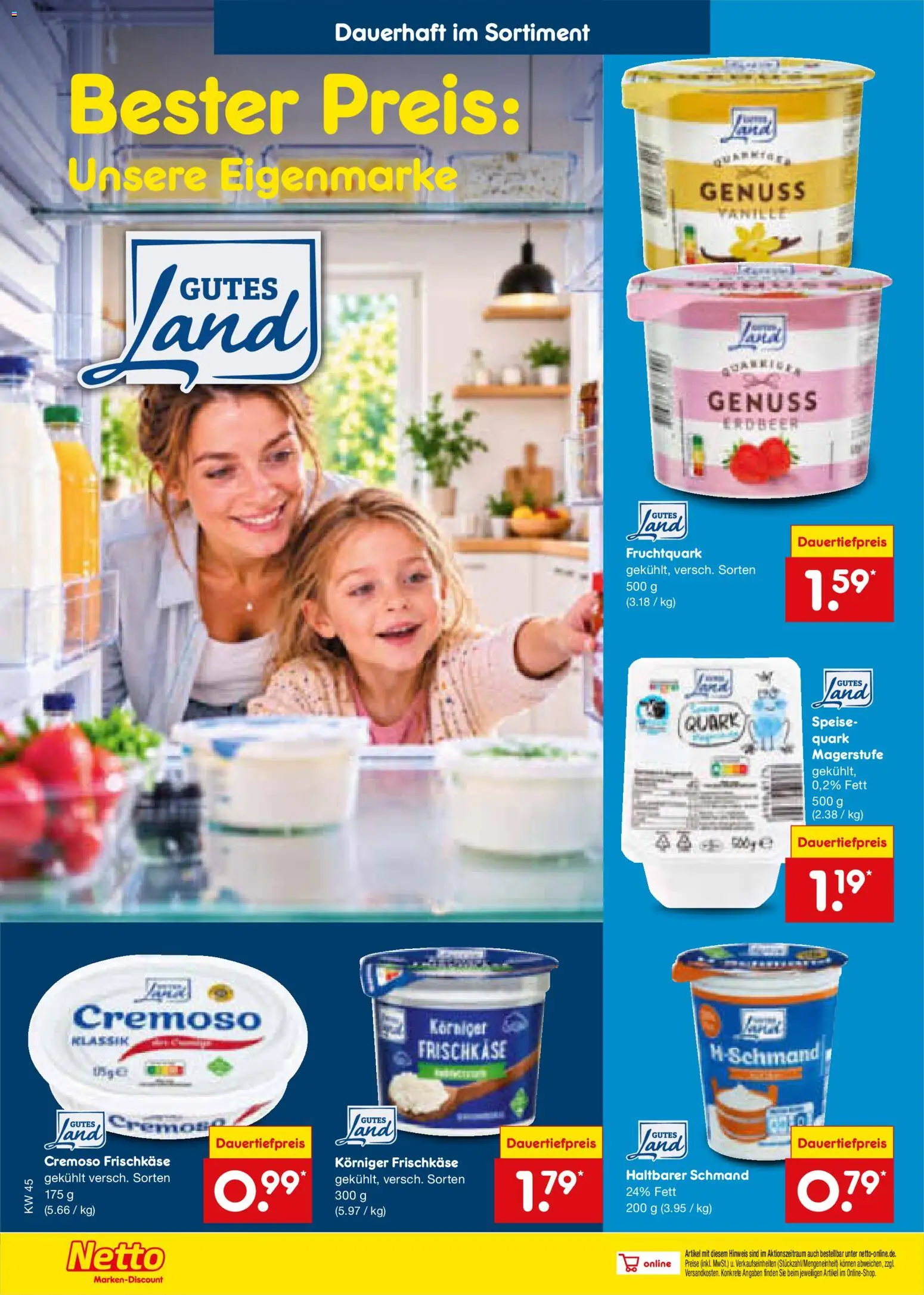 Vorschau von dem Prospekt des Geschäftes Netto Marken-Discount, gültig ab dem 02.11.2026 - Quark, Frischkase