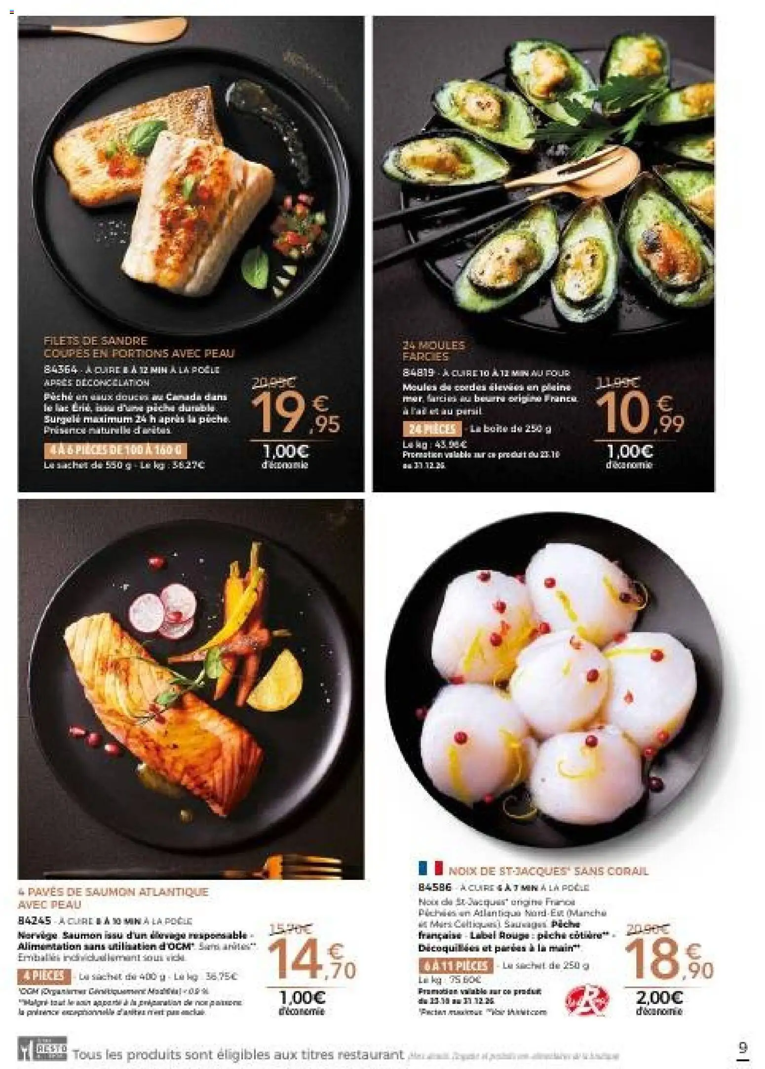 Prévisualisation de Thiriet catalogue livraison à domicile du magasin Thiriet formulaire valide 23/10/2026 - Alimentation, Moules, Four, Poêle, Saumon, Moules farcies