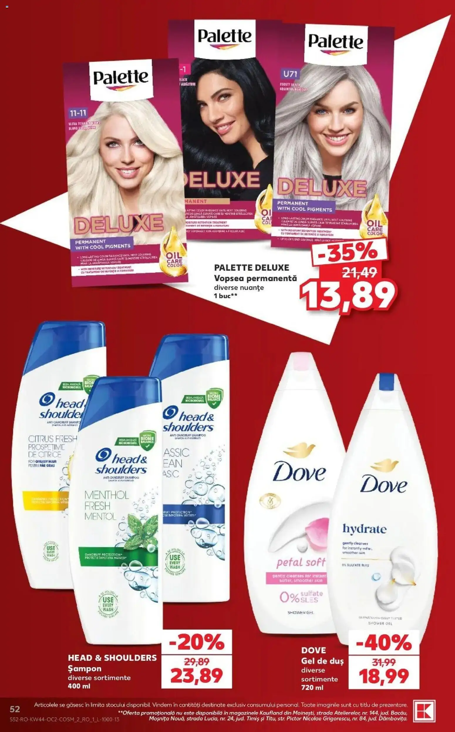 Previzualizarea de cataloage: Kaufland Kaufland Vaslui valabil de la 28.10.2026 - Șampon, Gel de duș, Vopsea, Deluxe, Duș