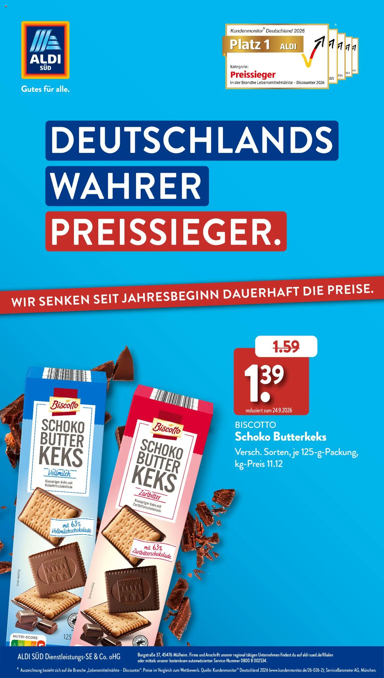 Vorschau von dem Prospekt des Geschäftes Aldi Süd, gültig ab dem 24.09.2026
