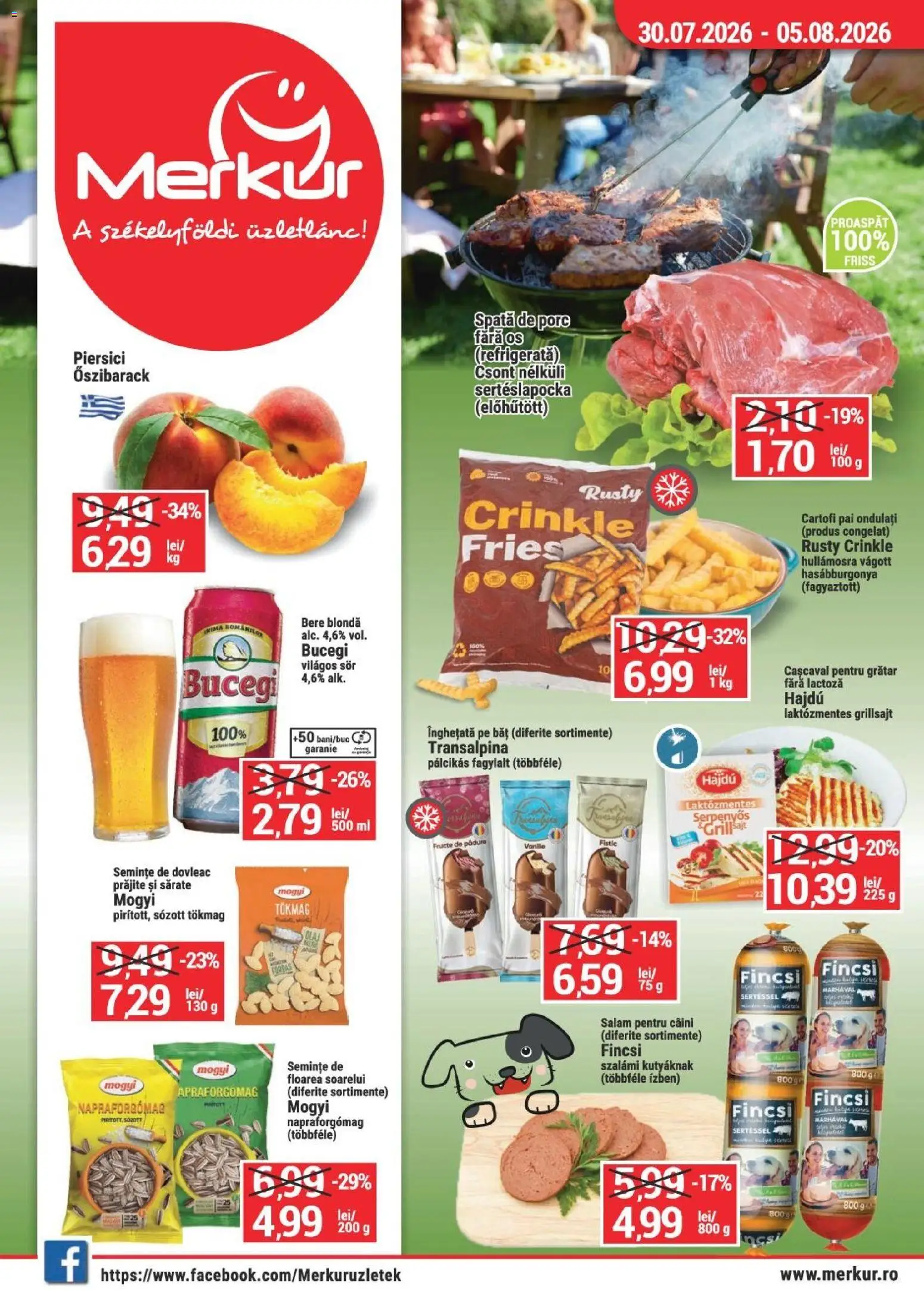 Previzualizarea de cataloage: Merkur Merkur Catalog valabil de la 30.07.2026 - Grătar, Înghețată, Bere, Fructe, Dovleac, Salam, Cartofi, Piersici
