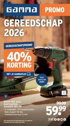 Prévisualisation de GAMMA Gereedschapspecial du magasin GAMMA formulaire valide 06/05/2026