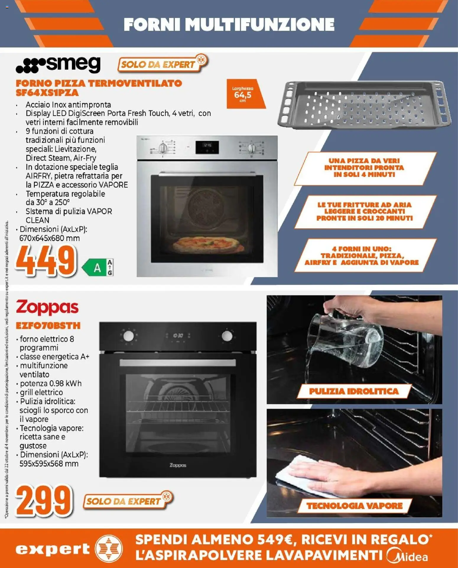 Anteprima dell'opuscolo Expert volantino Cucina perfetta dal negozio Expert valido da 22/10/2026 - Pizza, Forno, Forno elettrico, Porta, Teglia