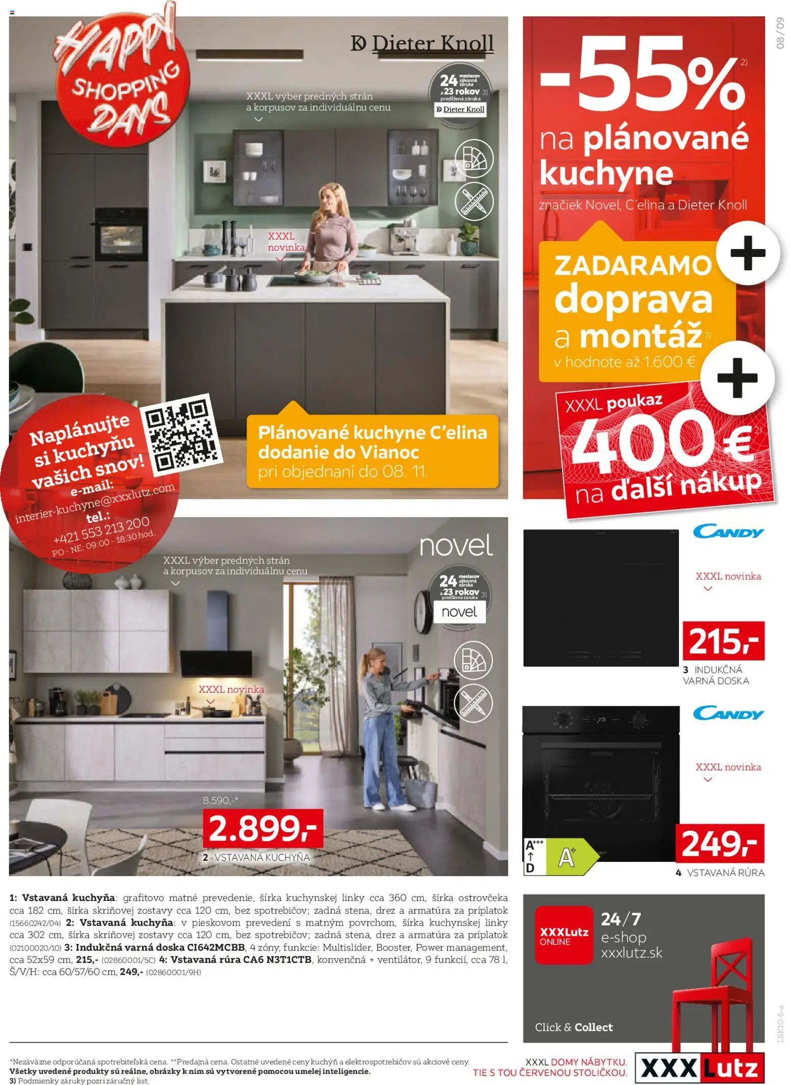 Náhľad XXXLutz letáku platného od 12.10.2026 - Kuchyňa, Kuchyne, Indukčná varná doska, Vstavaná rúra, Varná doska, Rúra, Drez