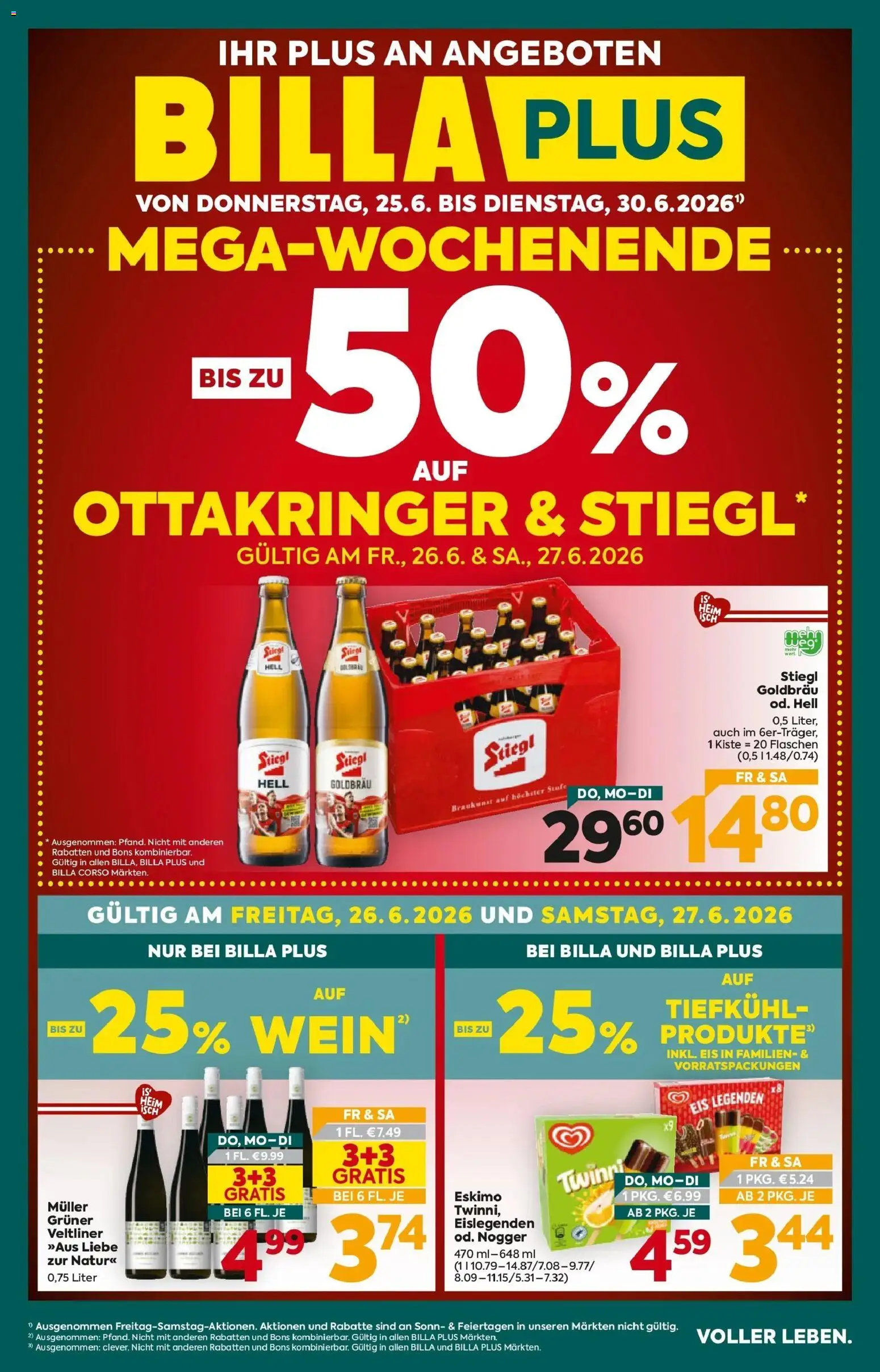 Vorschau der Angebote: Billa Plus Billa Plus Flugblatt - Wien gültig ab 25.06.2026 - Eis