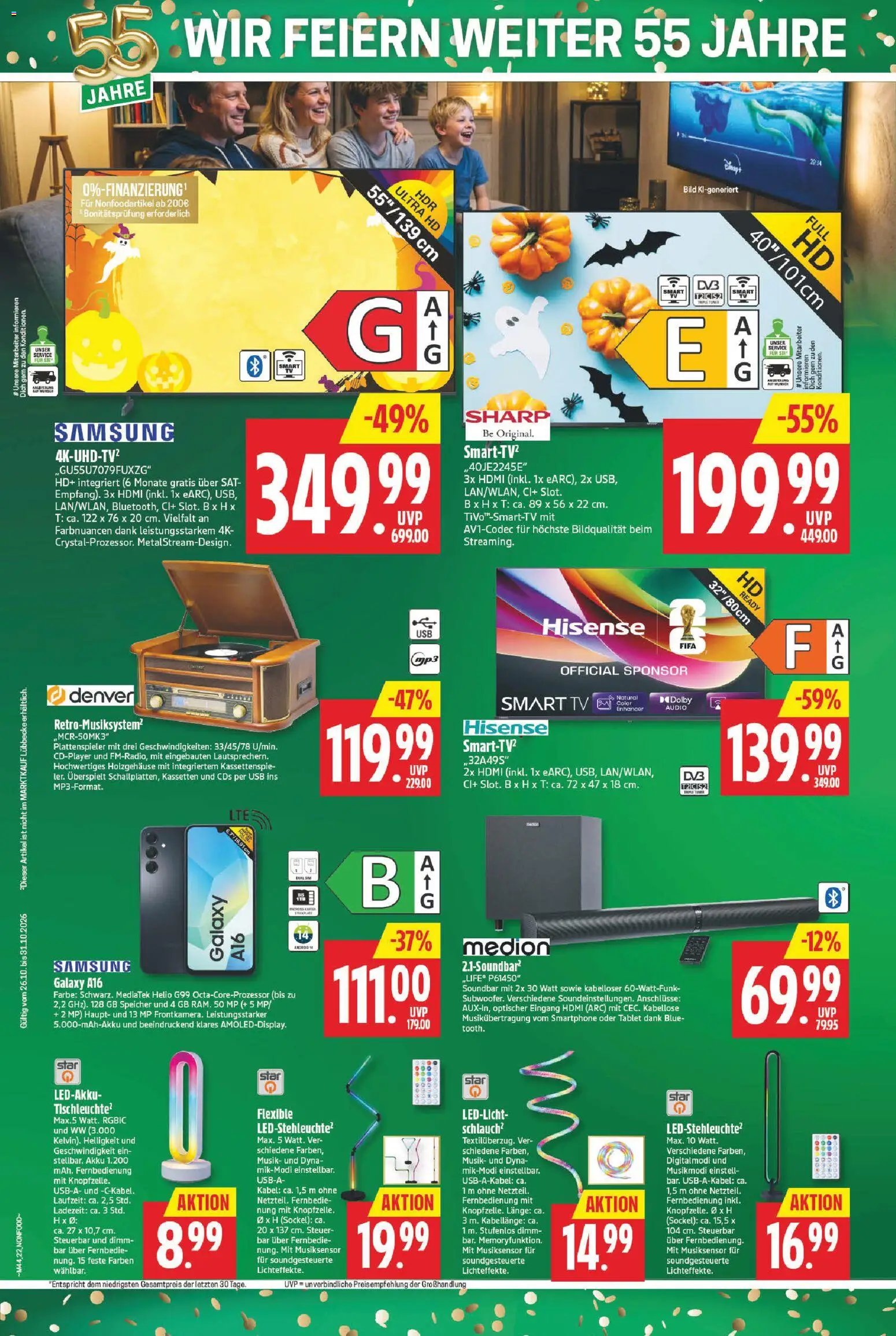 Vorschau von dem Prospekt des Geschäftes Marktkauf, gültig ab dem 26.10.2026 - TV, Tablet, Smart TV, Plattenspieler, Hisense, Soundbar, USB, Kabel