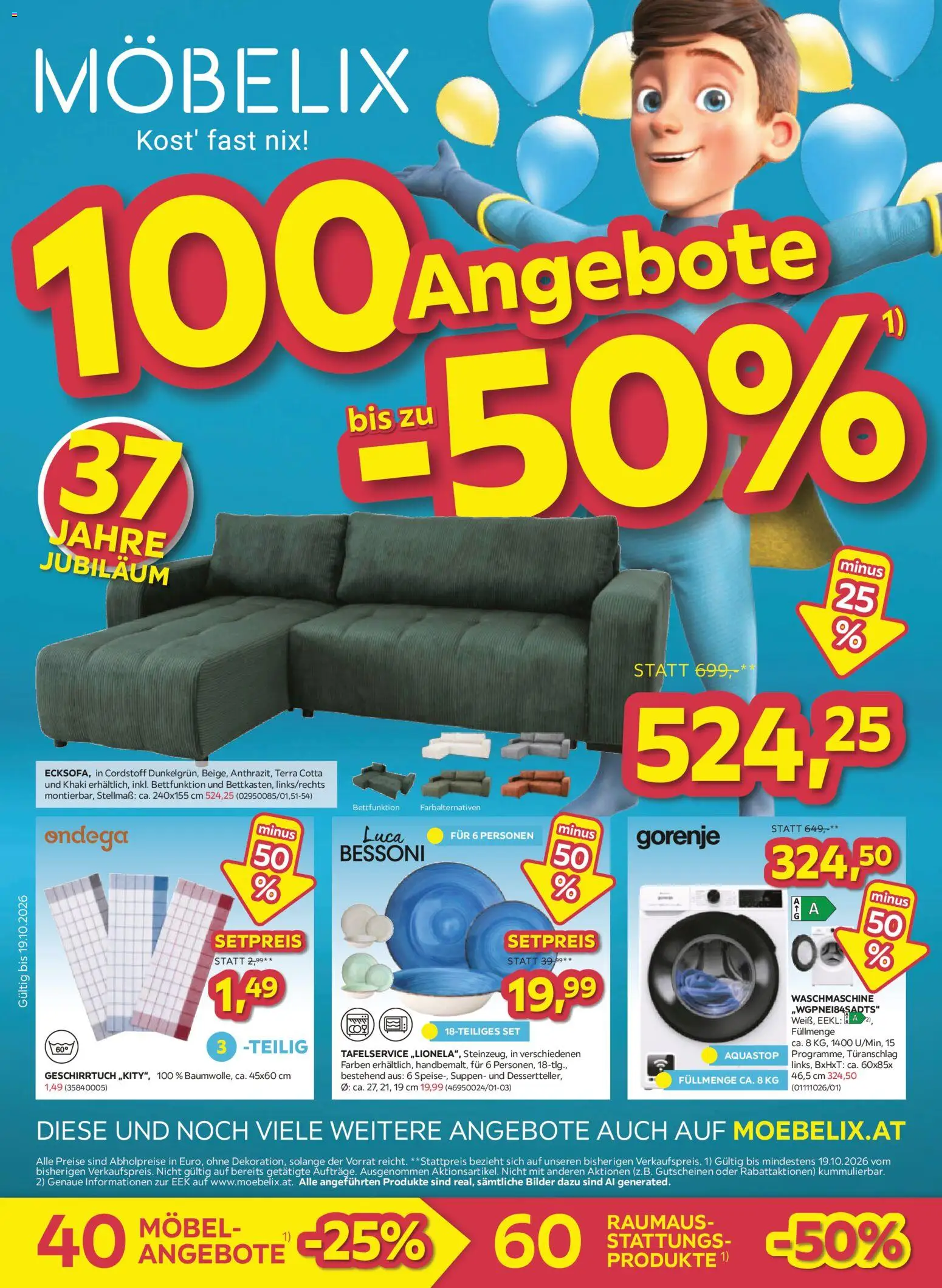 Vorschau der Angebote: Möbelix Möbelix -50% gültig ab 13.10.2026 - Waschmaschine