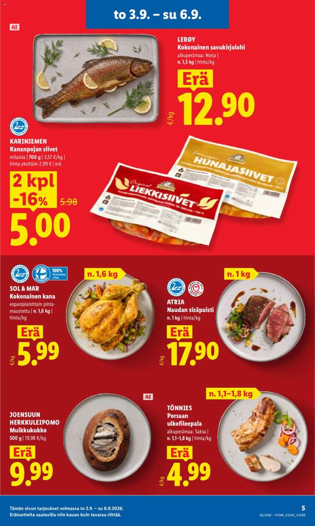 Uusi Lidl tarjouslehti alkaen 03/09