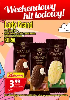 Pogląd gazetki "Prim Market promocja - Lody Grand Koral" ze sklepu Prim Market ważnej od 26.06.2026