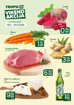 Pregled letka Tropic vikend akcija trgovine Tropic vrijedi od 18.09.2026