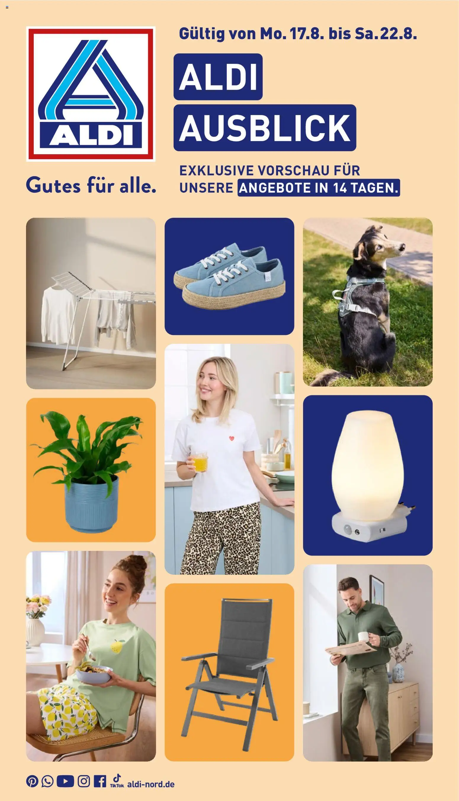 Vorschau von dem Prospekt des Geschäftes Aldi, gültig ab dem 17.08.2026